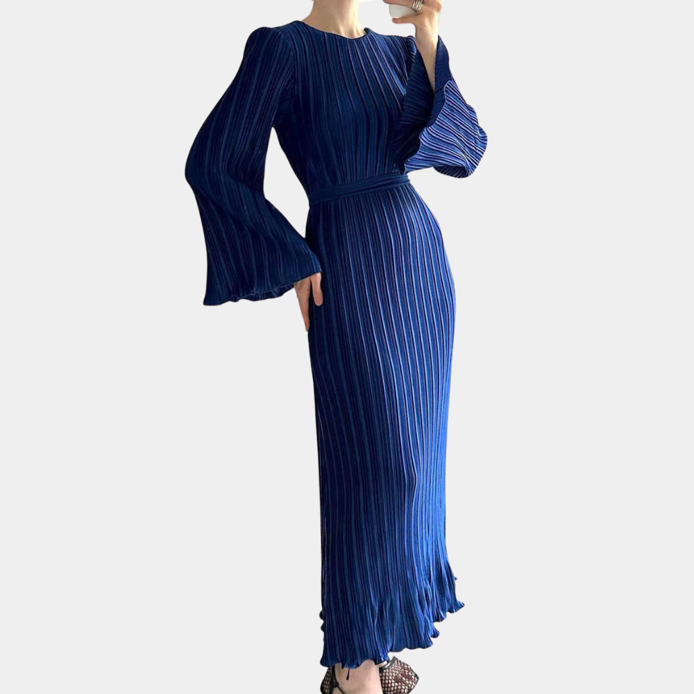 Valenzora | Sophisticated pleated maxi dress for women