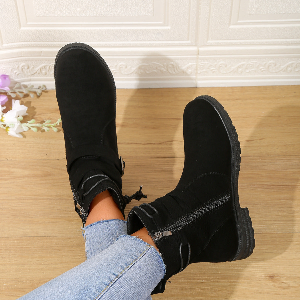Valenzora | Fashion Belt Buckle Boots