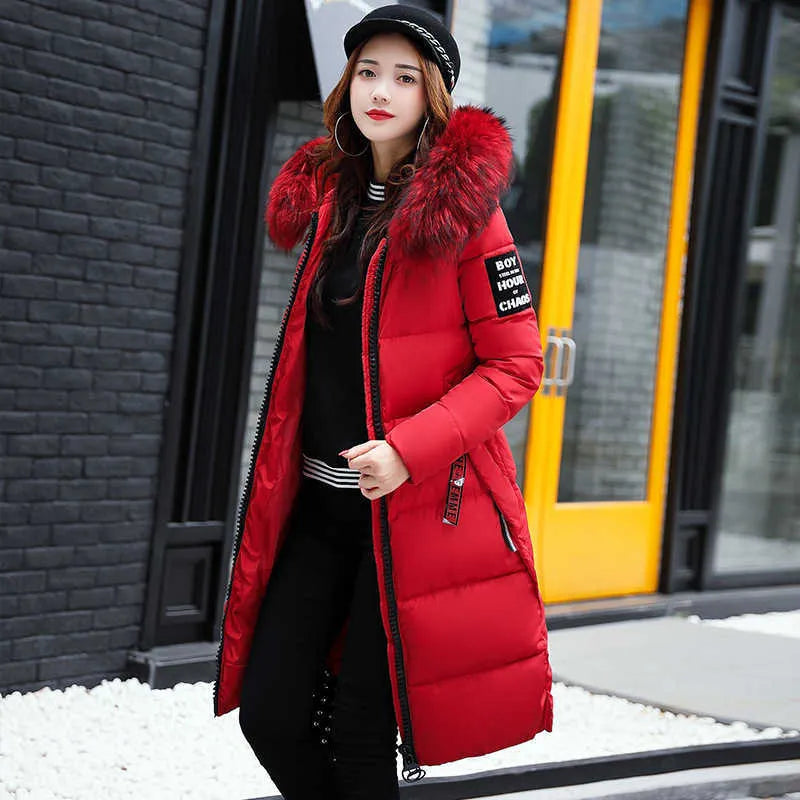 Valenzora | Long jacket with fur collar