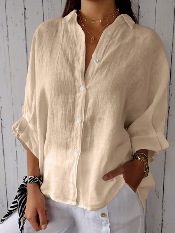 Valenzora | Relaxed Fit Cotton Linen Summer Shirt