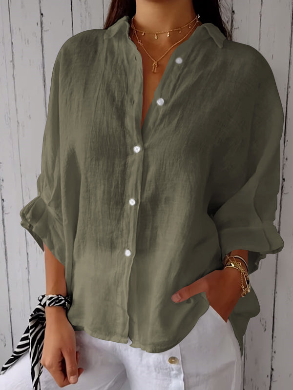 Valenzora | Relaxed Fit Cotton Linen Summer Shirt