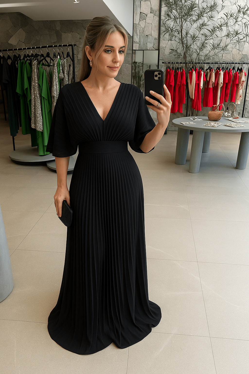 Valenzora | Fließendes Sommerkleid mit bauchkaschierendem Effekt