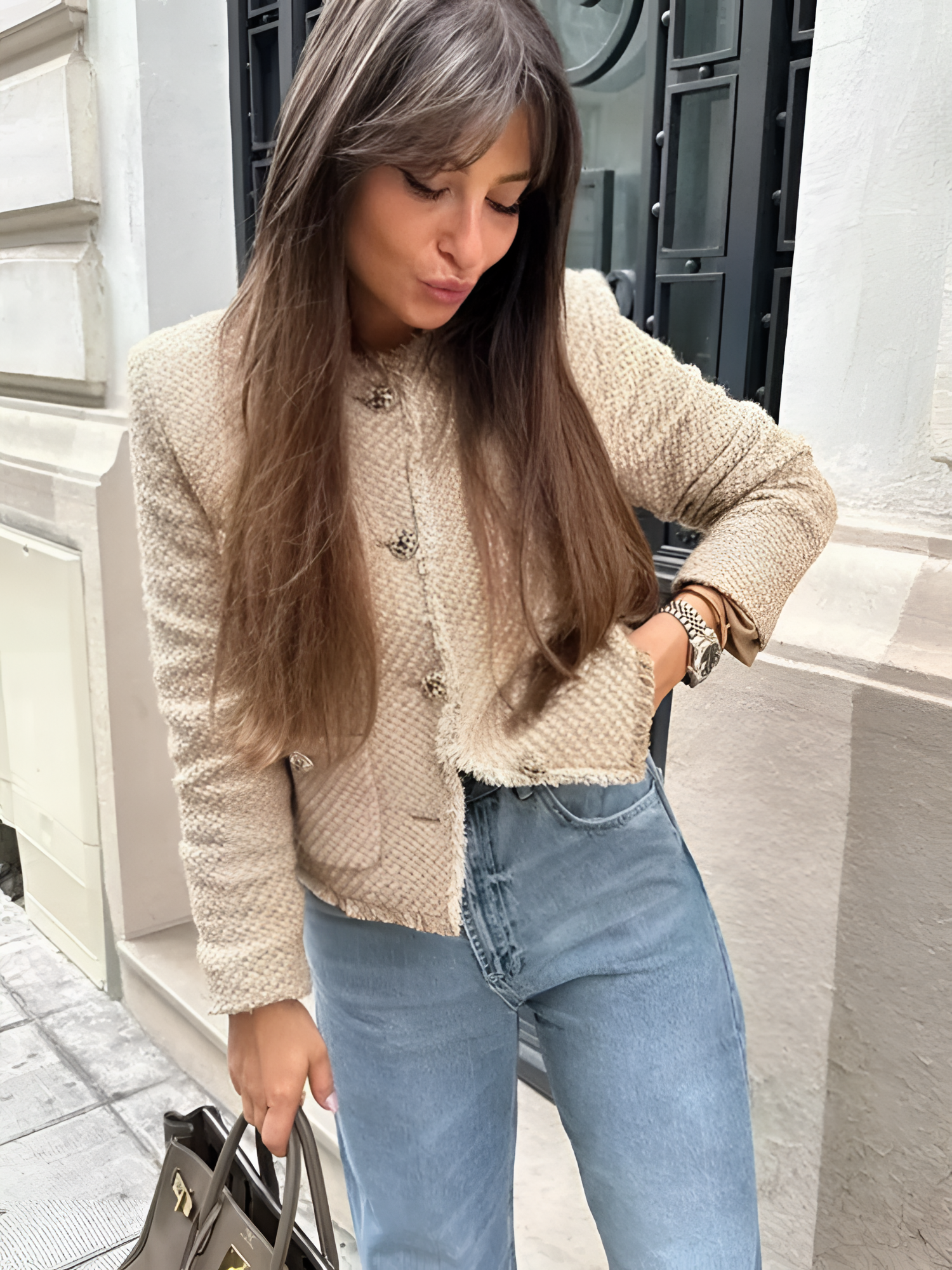 Valenzora | Kurze Tweed-Jacke