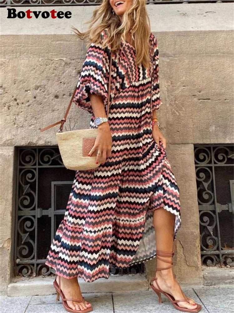 Valenzora | Retro Print Dress