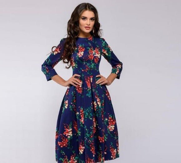 Valenzora - Retrozo elegant, mid-length dress