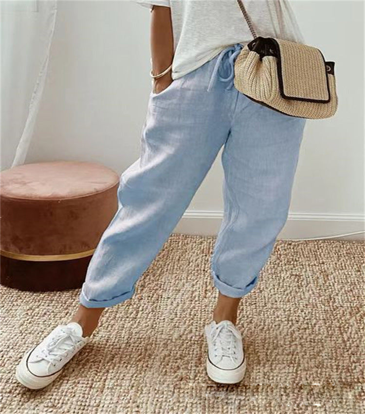 Eva™ | Stylish trousers made from cotton-linen