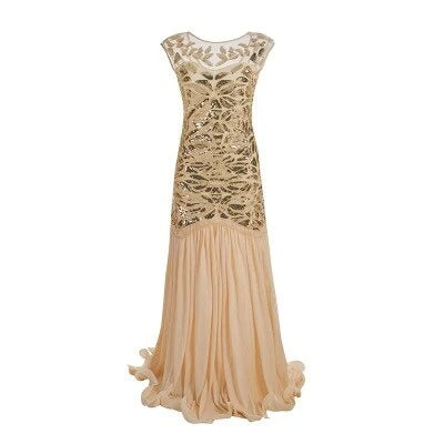 Valenzora | Gatsby Dress 1920s Beige