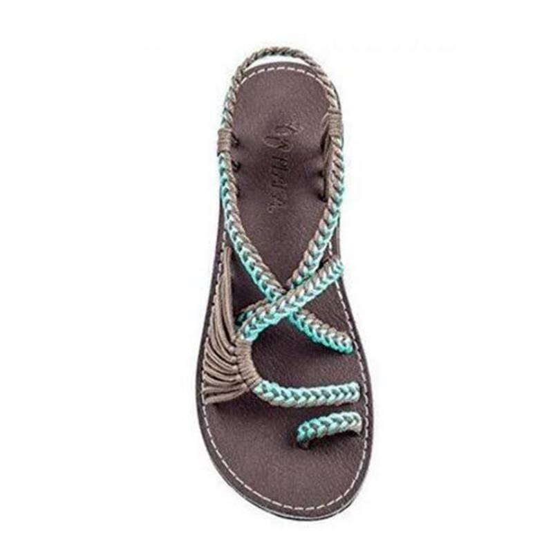 Valenzora | Rope Knot Flat Sandals