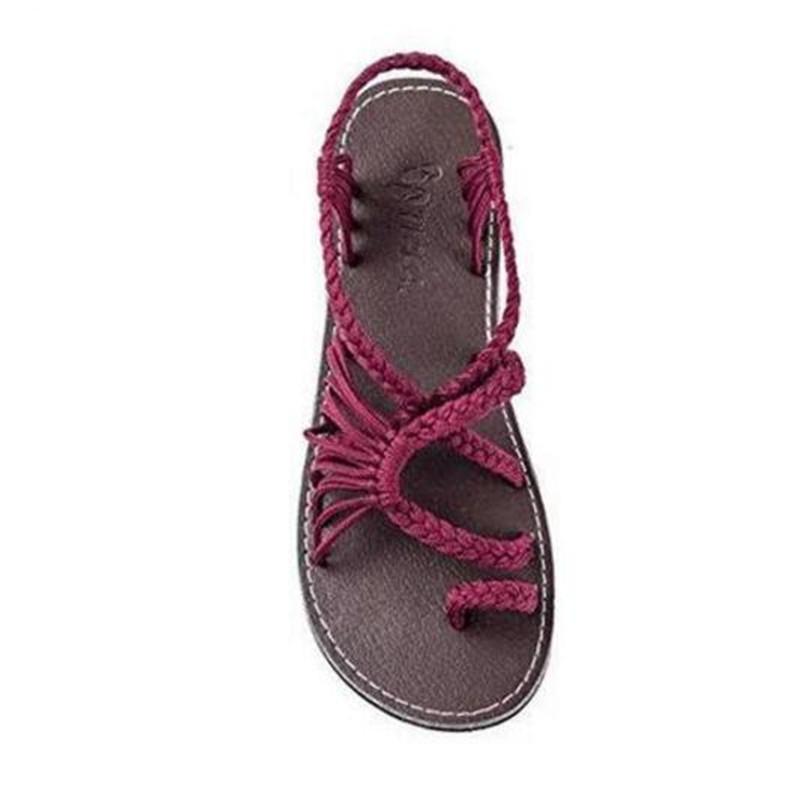 Valenzora | Rope Knot Flat Sandals