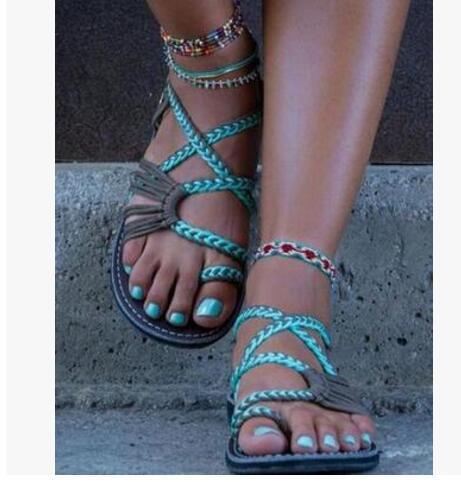 Valenzora | Rope Knot Flat Sandals
