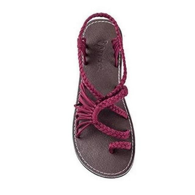 Valenzora | Rope Knot Flat Sandals