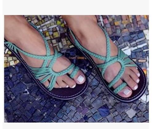 Valenzora | Rope Knot Flat Sandals