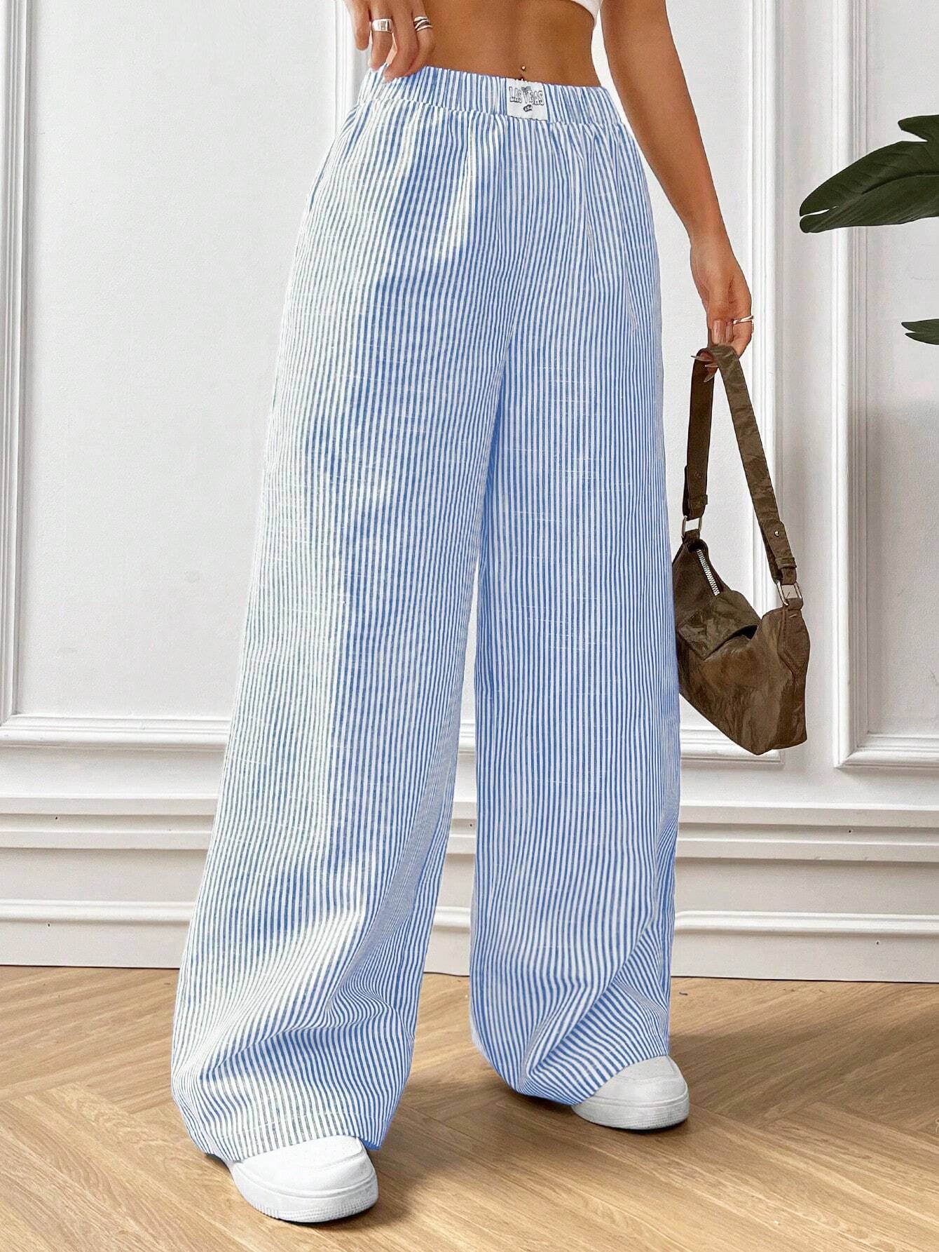 Valenzora | STRIPED FABRIC TROUSERS