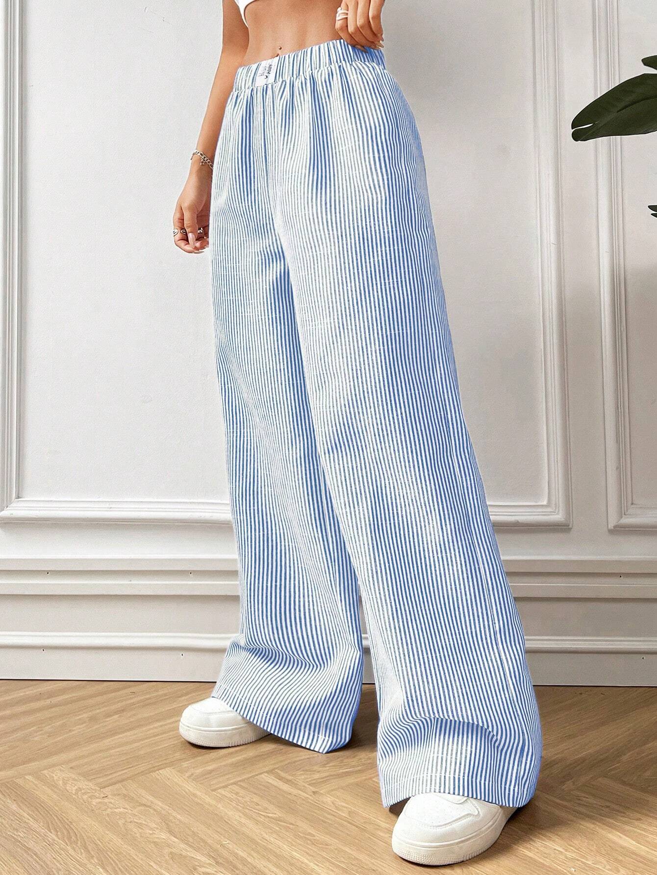 Valenzora | STRIPED FABRIC TROUSERS