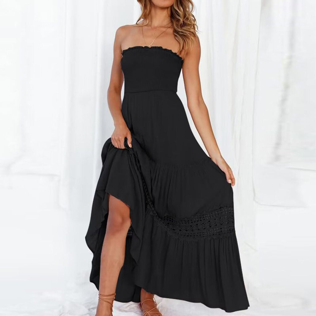 Valenzora | Summery off-the-shoulder dress with lace detailing