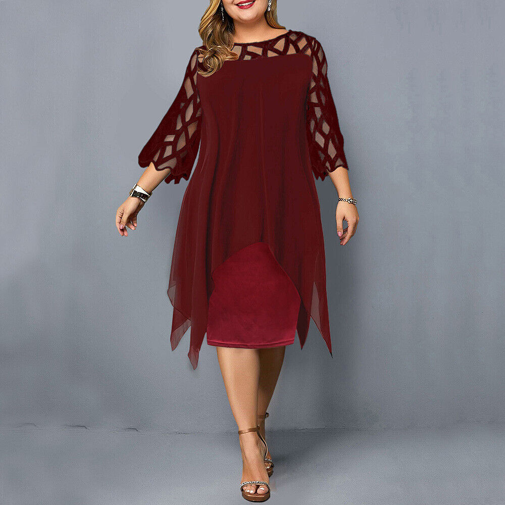 Valenzora | Plus Size Midi Dress for Fashionable Looks