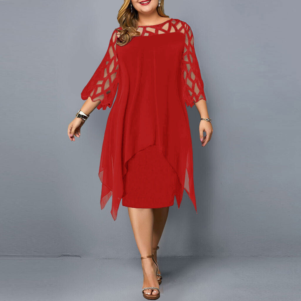 Valenzora | Plus Size Midi Dress for Fashionable Looks