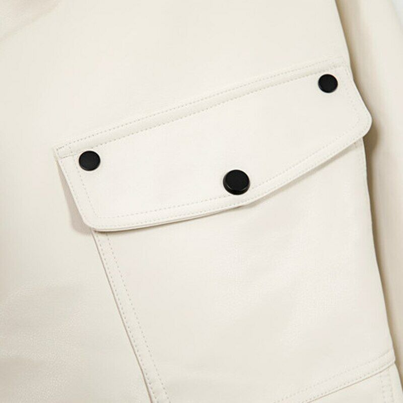 Leather coat for women