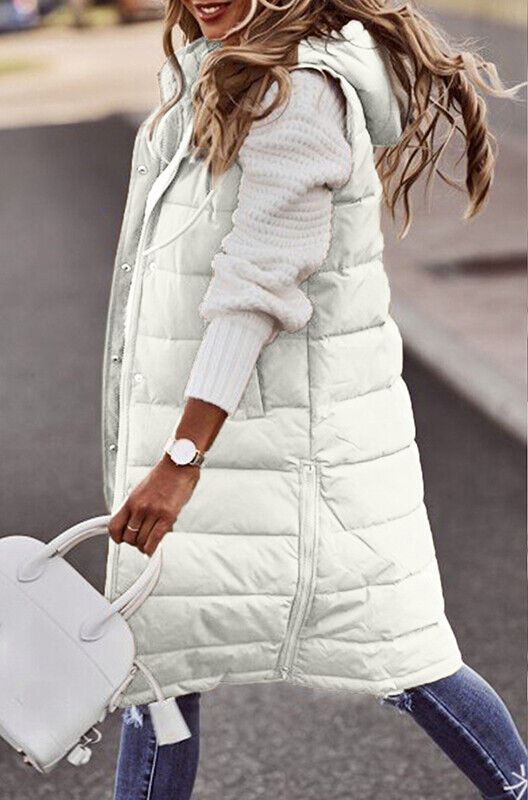 Sleeveless women's long coat