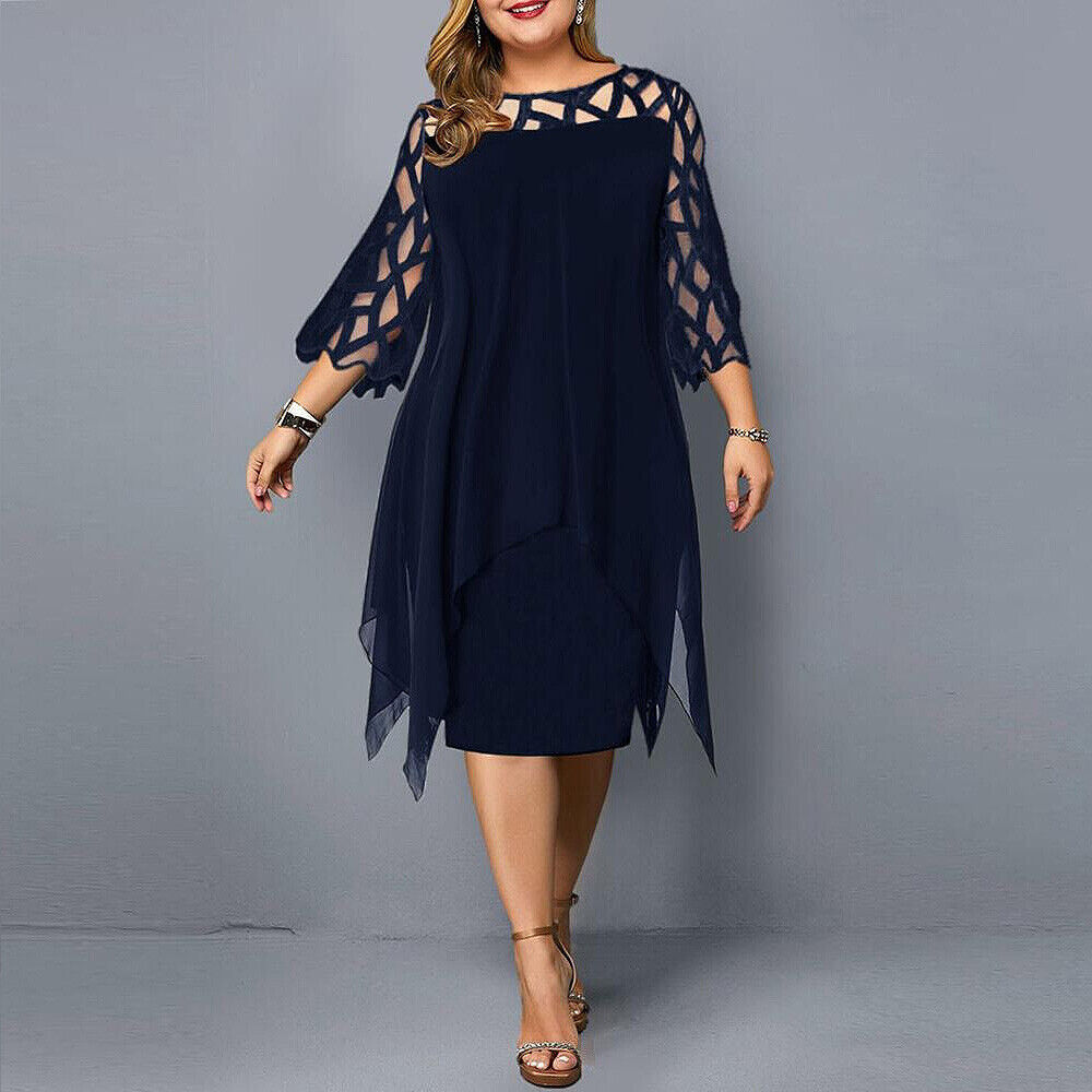 Valenzora | Elegantes Midi-Kleid in Übergröße für Damen