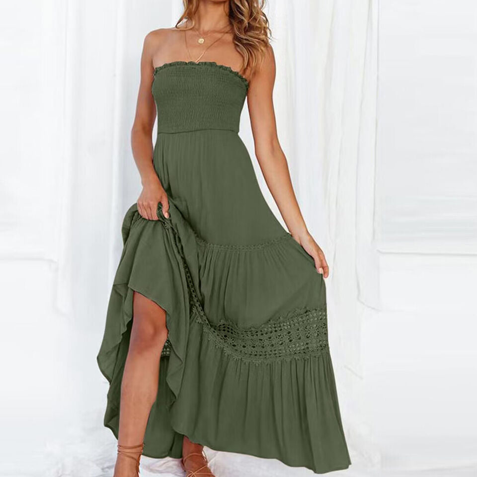 Valenzora | Summery off-the-shoulder dress with lace detailing