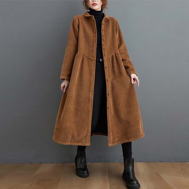 Kyla | Französische Cordmantel-Inspiration für dicke, faltige Mäntel