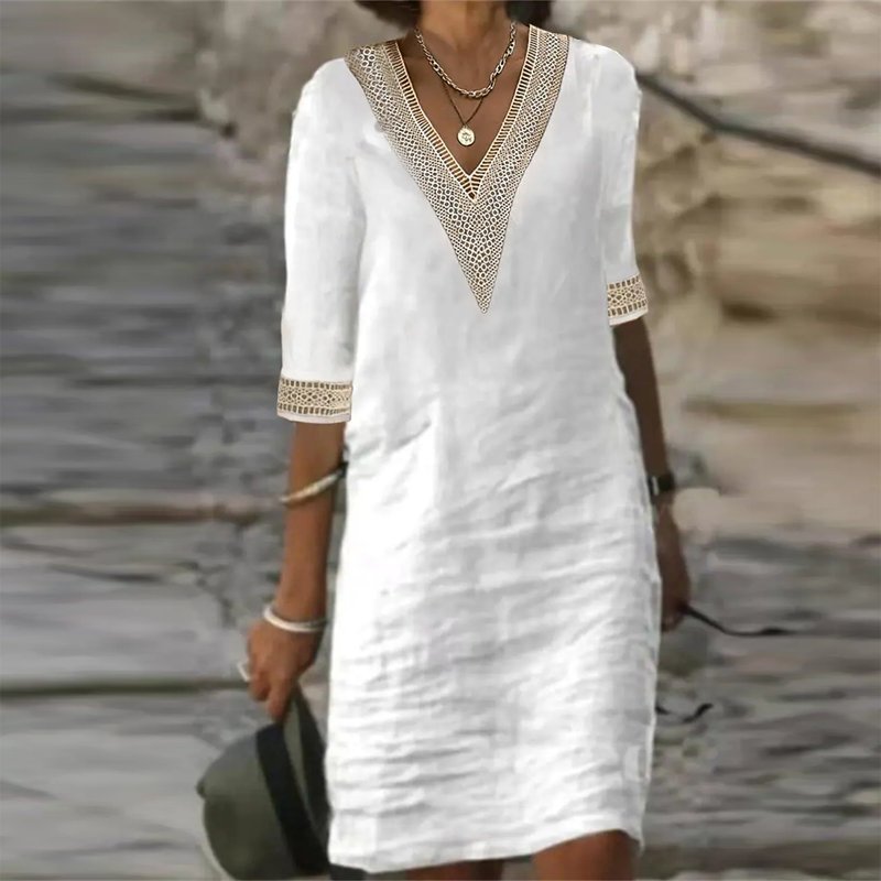 Valenzora | Elegant linen summer dress