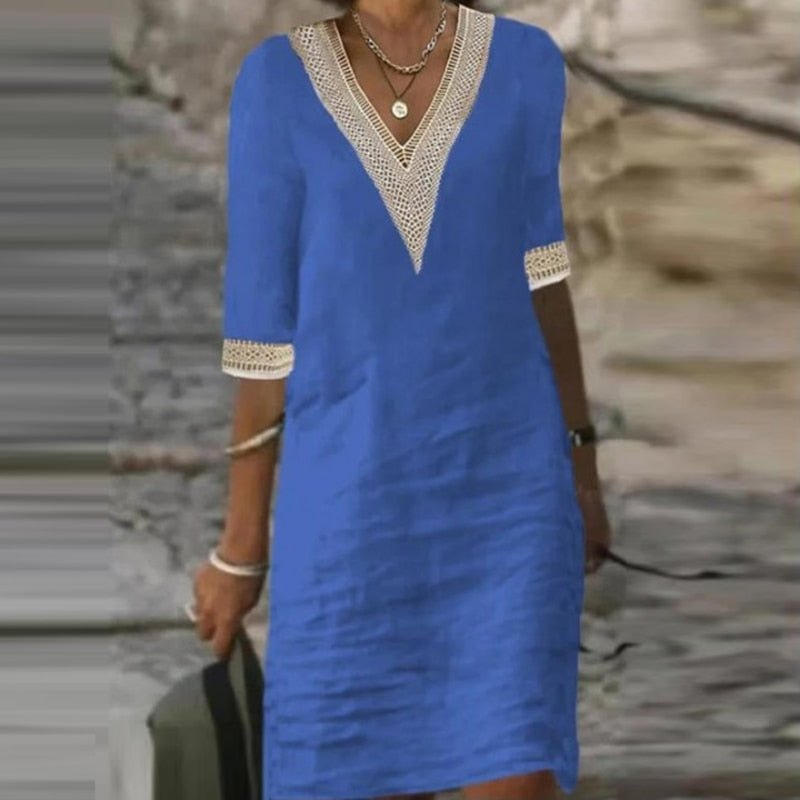 Valenzora | Elegant linen summer dress