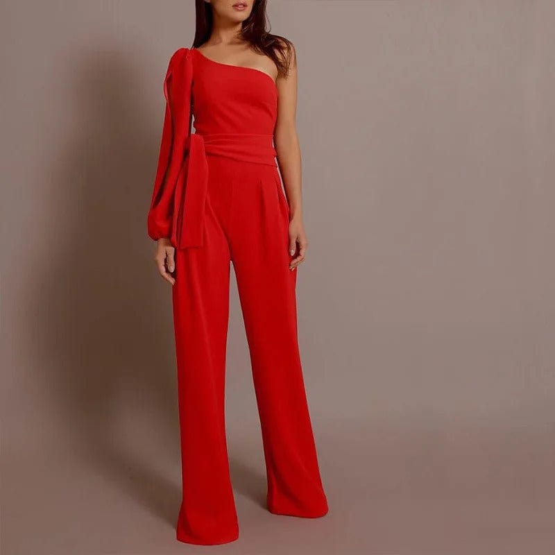 Asymmetrical one-shoulder jumpsuit