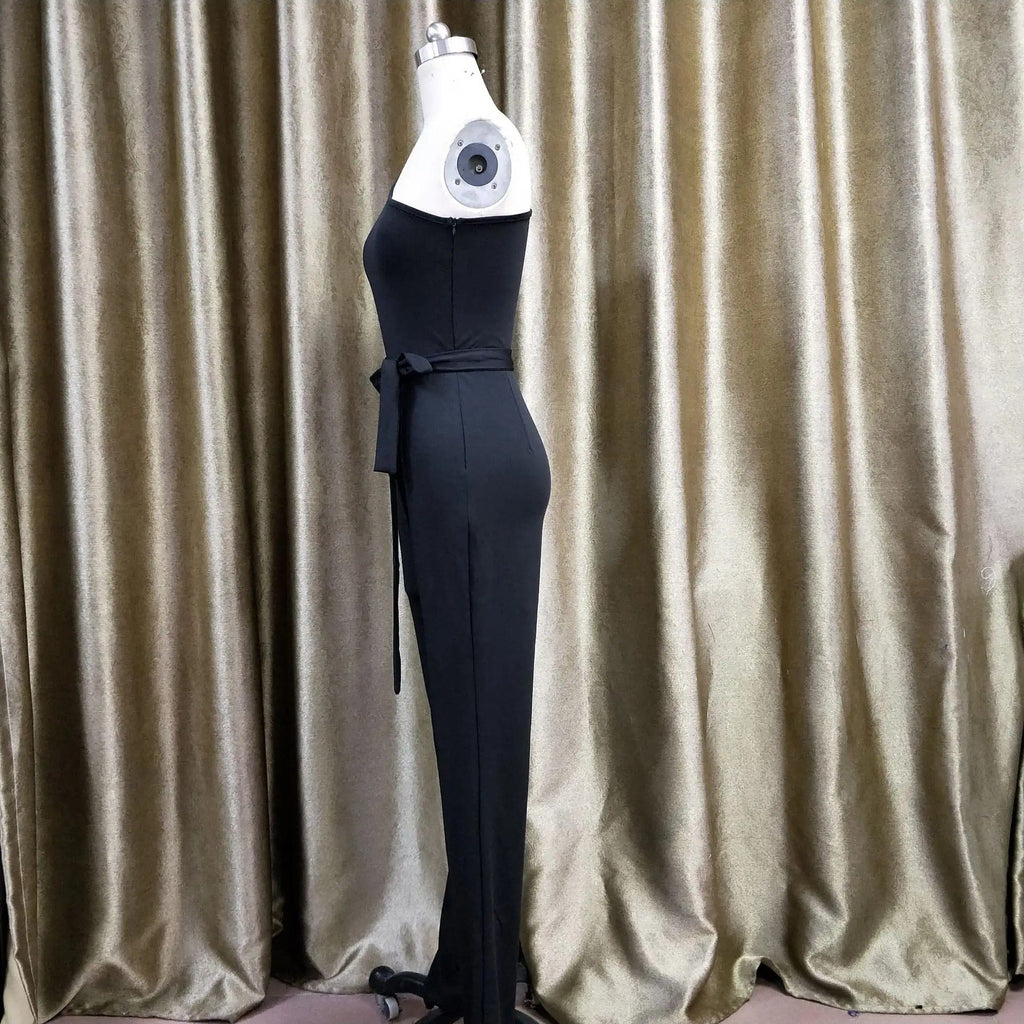 Asymmetrical one-shoulder jumpsuit