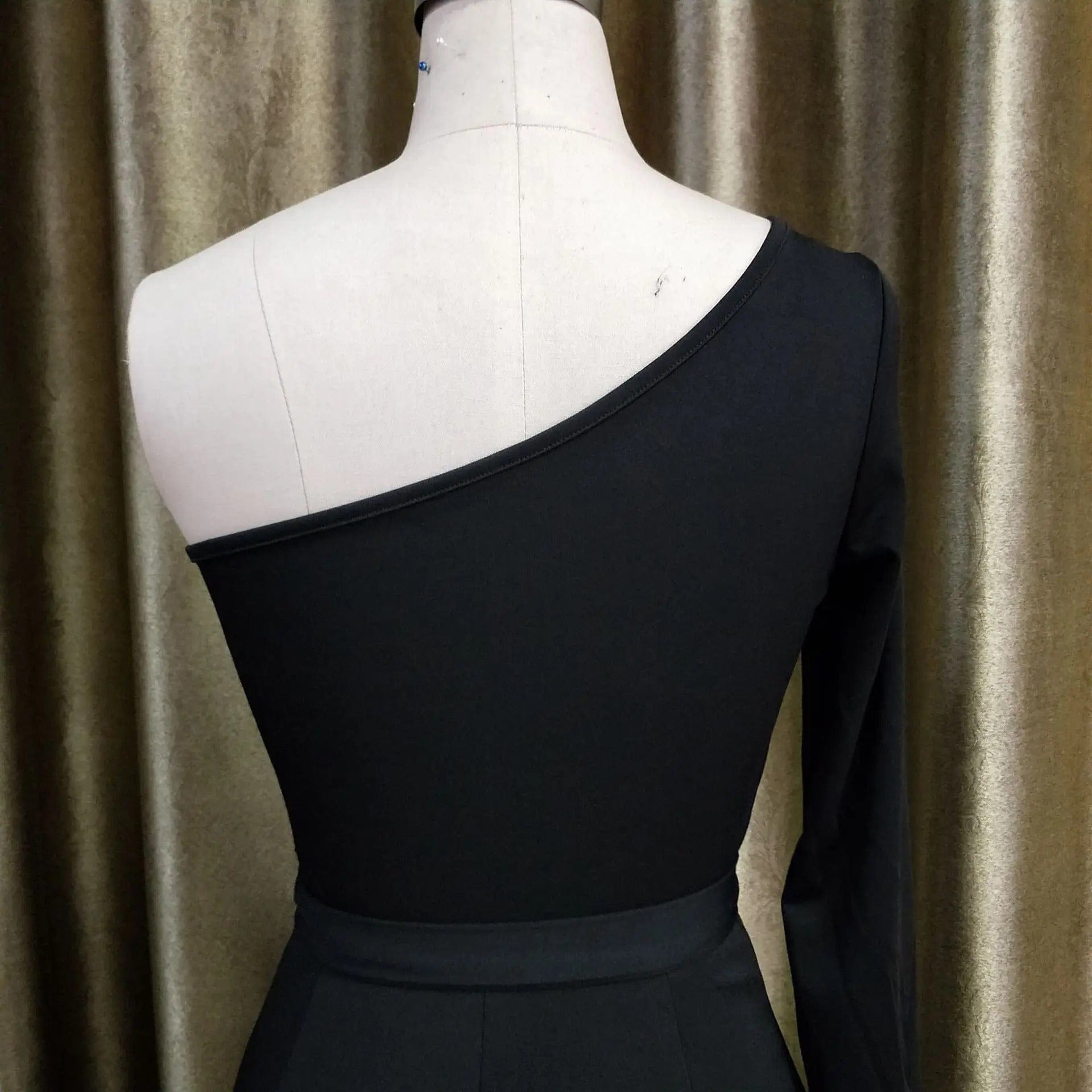 Asymmetrical one-shoulder jumpsuit