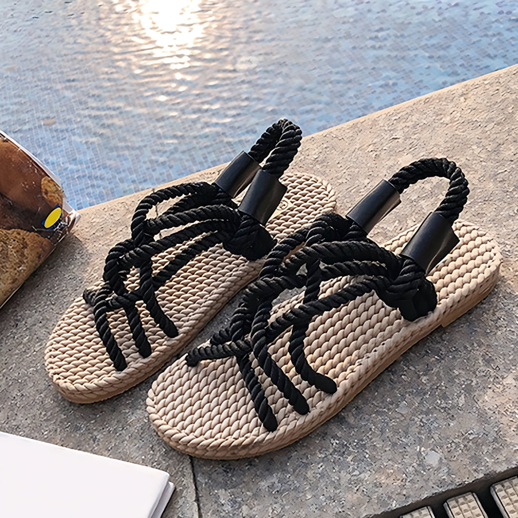 Valenzora | Böhmische geflochtene Seilsandalen
