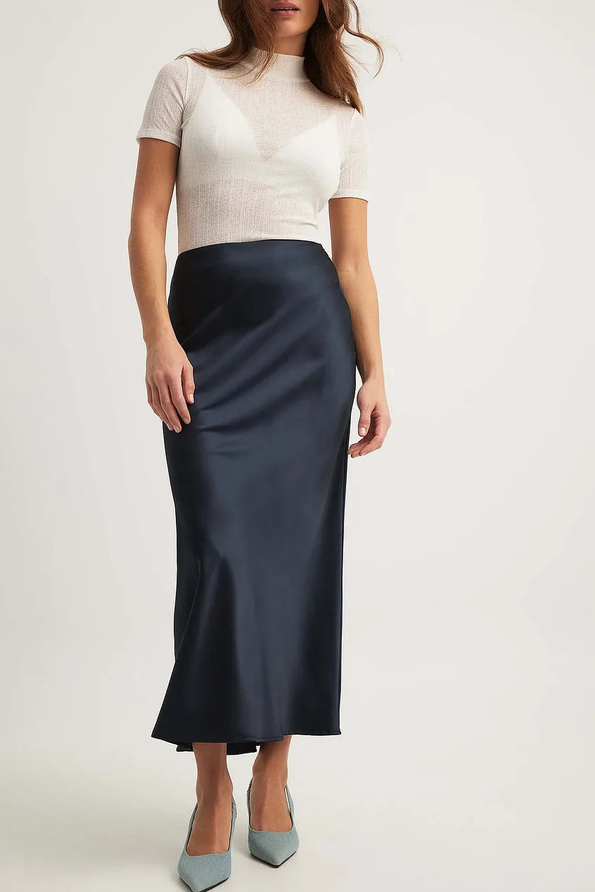 Valenzora | High-waisted satin skirt Anna