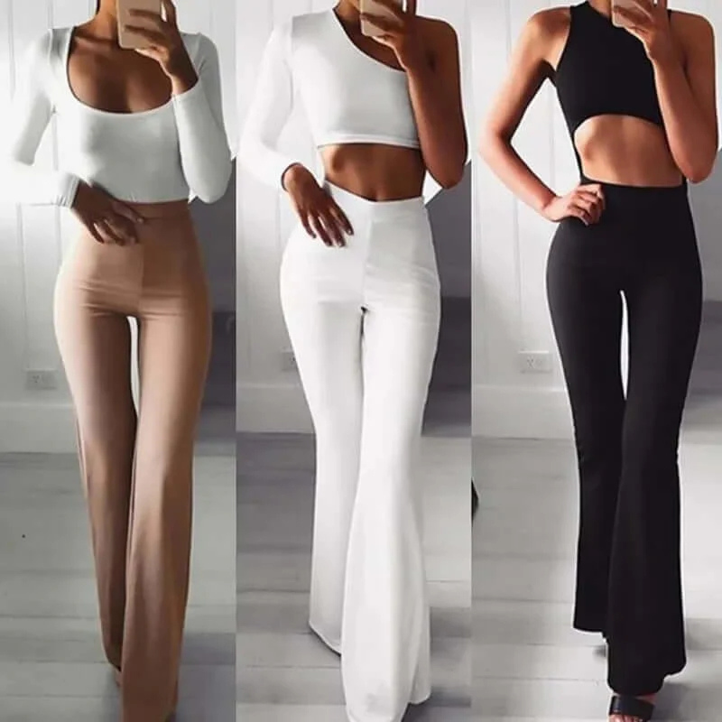 Valenzora | Women's flared trousers, black
