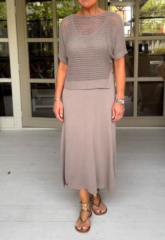 Valenzora | Elegant Deltes Set (Dress + Top)