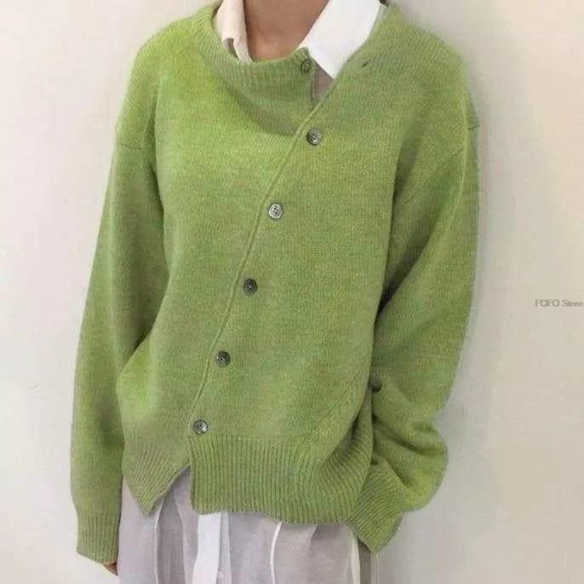 Jacket with button closure