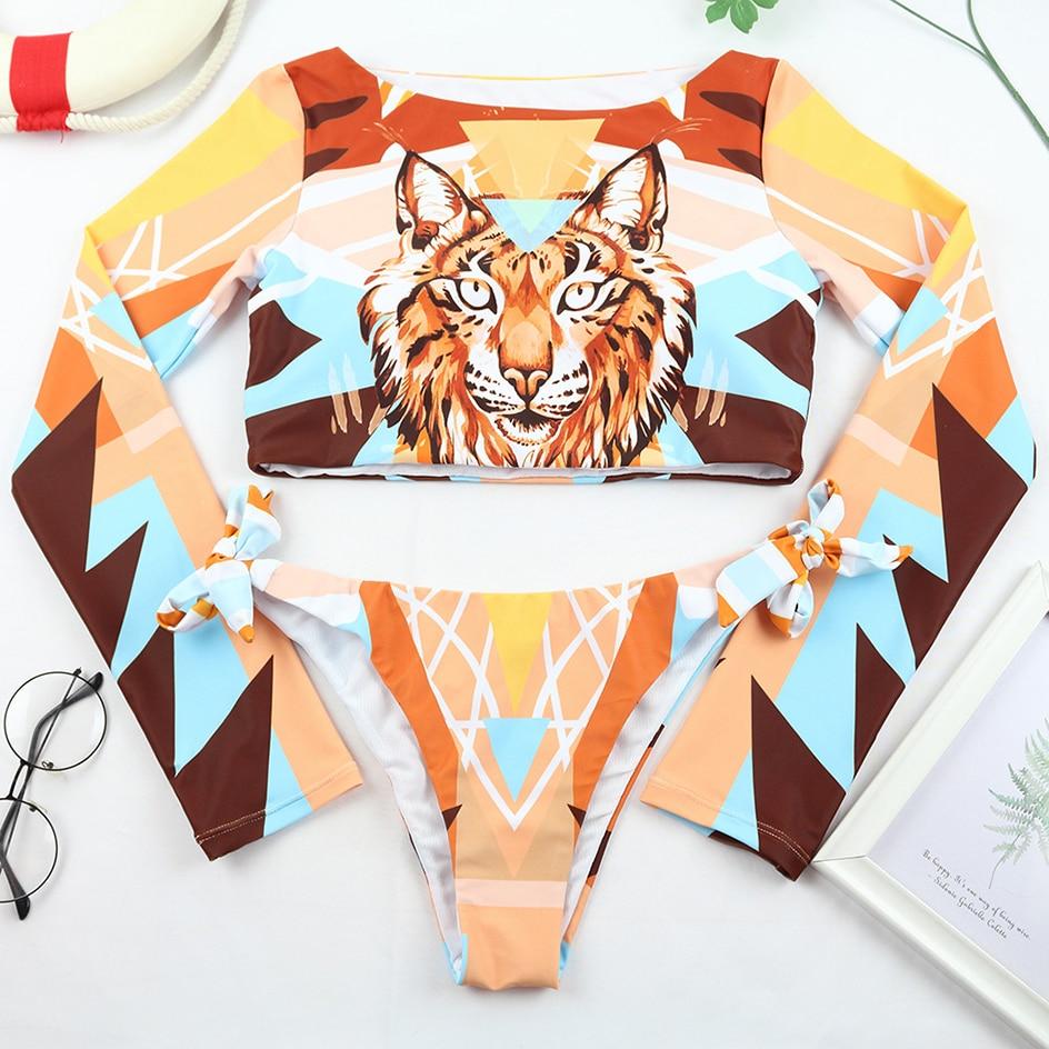Valenzora | Sexy Long Sleeve Bikini Swimsuit Swimwear Bikini Set Beachwear Swimming