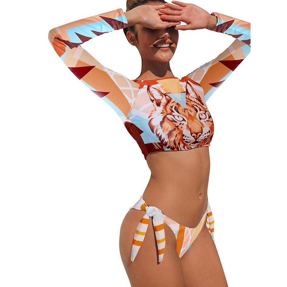 Valenzora | Sexy Long Sleeve Bikini Swimsuit Swimwear Bikini Set Beachwear Swimming