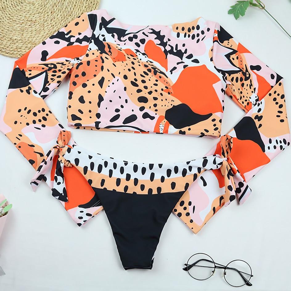 Valenzora | Sexy Long Sleeve Bikini Swimsuit Swimwear Bikini Set Beachwear Swimming
