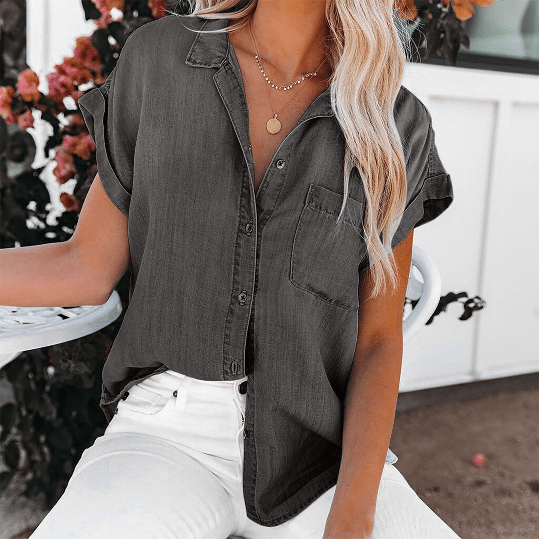 Valenzora | Stylische Damen-Jeansbluse – Lässiger und moderner Look