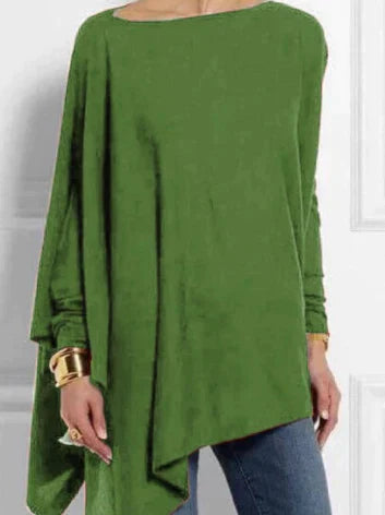 Valenzora | Elegant cashmere blend poncho with an asymmetrical cut