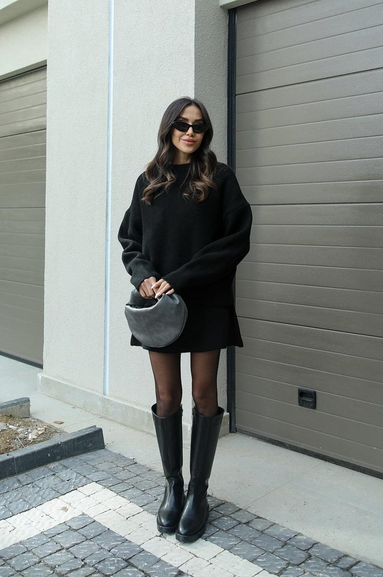 Valenzora | 1-piece knitwear set - women's sweater and skirt with a relaxed fit