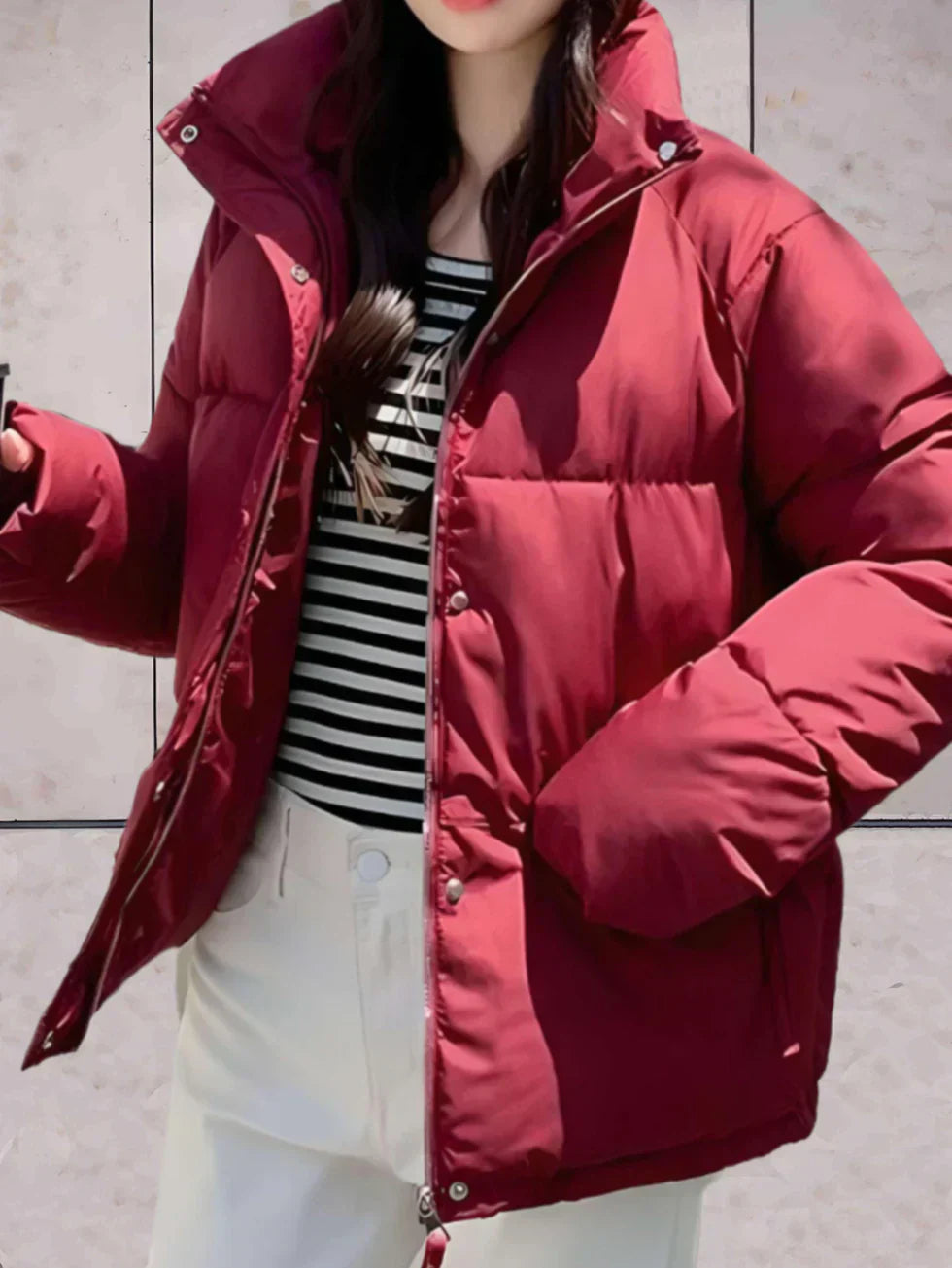 Valenzora | Parka jacket with stand-up collar and double closure