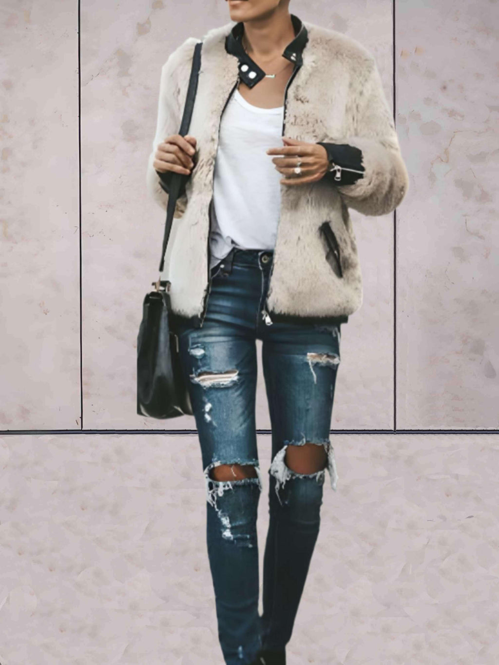 Valenzora - Jacket with round neck