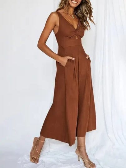 Sleeveless, elegant wide-leg jumpsuit