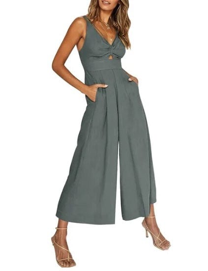 Sleeveless, elegant wide-leg jumpsuit
