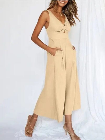 Sleeveless, elegant wide-leg jumpsuit