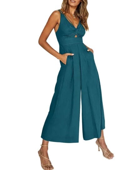 Sleeveless, elegant wide-leg jumpsuit