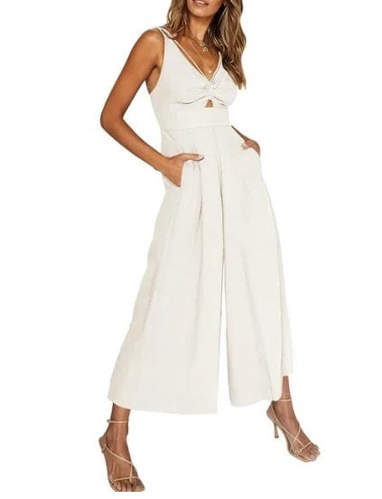 Sleeveless, elegant wide-leg jumpsuit