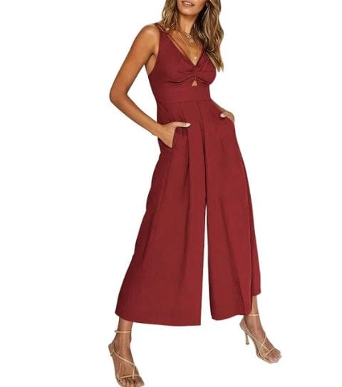 Sleeveless, elegant wide-leg jumpsuit